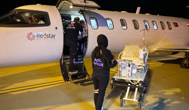 Mardin’de hasta bebek ambulans uçakla Konya’ya sevk edildi