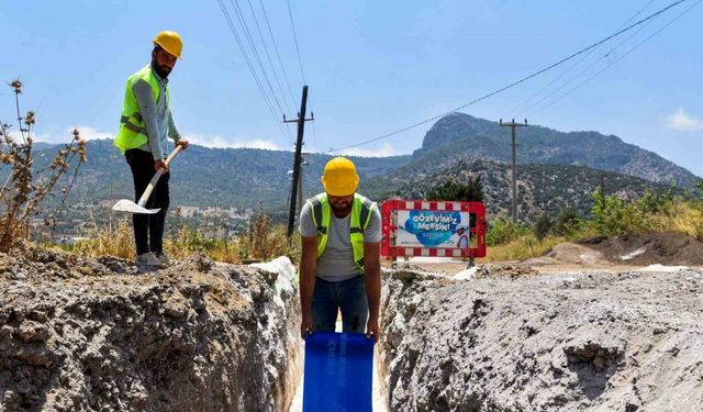 MESKİ’nin, Silifke’de başlattığı içme suyu iletim hattı çalışmaları sürüyor