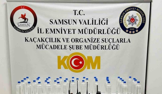 Samsun’da 200 litre etil alkol ele geçirildi