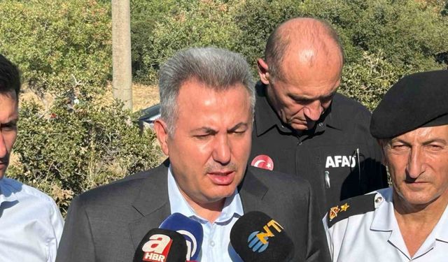 Vali Elban: “Yangın henüz kontrol altına alınmadı ama enerjisi bir miktar düşürüldü”