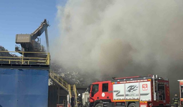 Gebze'de Hurda Sahasında Korkutan Yangın: Müdahale Devam Ediyor