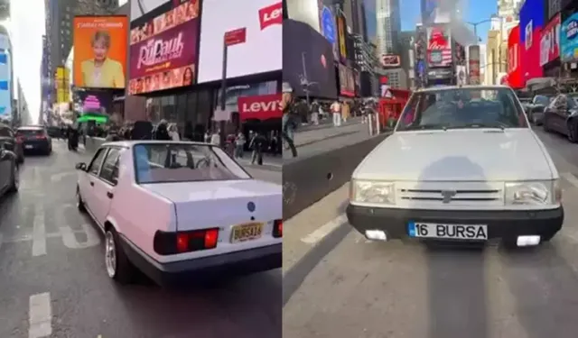 Manhattan’da Bursa Rüzgârı: “16 BURSA” Plakalı Tofaş Times Meydanı’nda İlgi Odağı Oldu