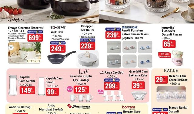 BİM Raflarında Mutfak Alışverişi Başlıyor: Tencere ve Ev Ürünleri Dikkat Çekiyor