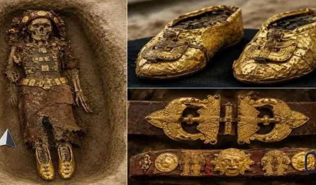 1500 Yıllık Mezardan Çıktı! Altın Ayakkabıların Ardındaki Gizem Şaşırttı
