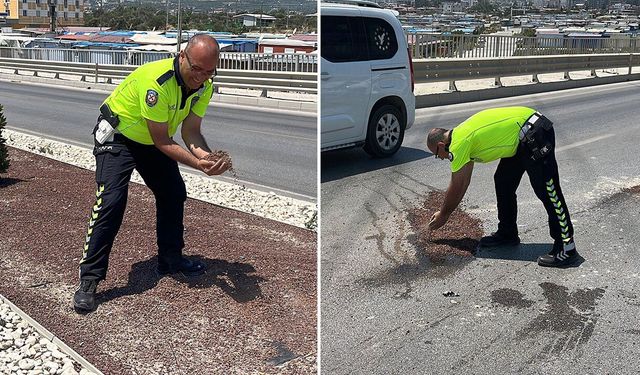 Yolda tehlikeyi fark etti, hemen harekete geçti! Bakan Çiftçi’den fedakar polise teşekkür