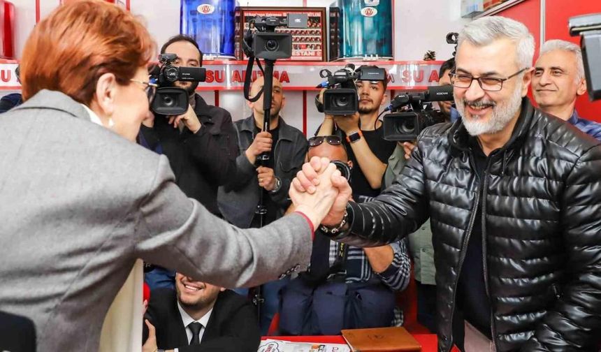 İYİ Parti lideri Akşener, Gölbaşı’nda esnafı ziyaret etti