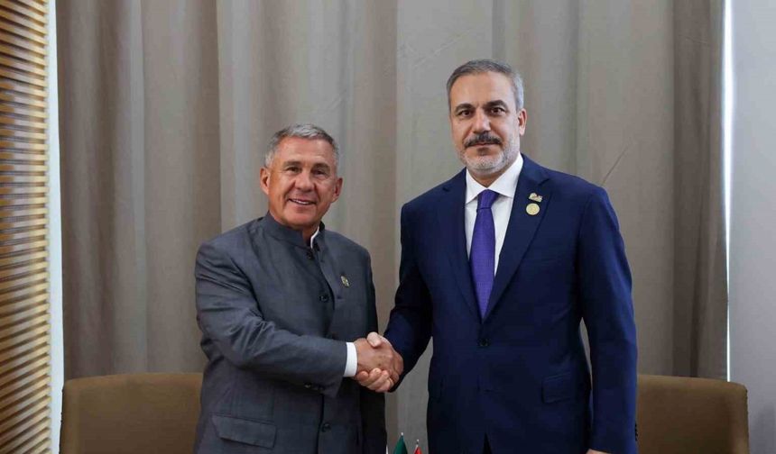 Bakan Fidan, Tataristan Özerk Cumhuriyeti Cumhurbaşkanı Minnihanov ile görüştü