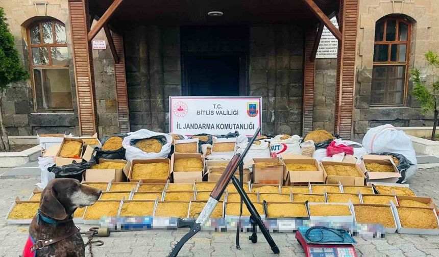 Bitlis’te 1 ton 100 kilo kaçak tütün ele geçirildi