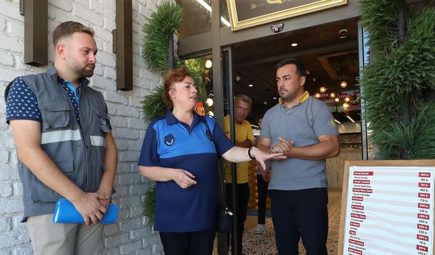 Zabıtadan kafe ve restoranlara fiyat denetimi