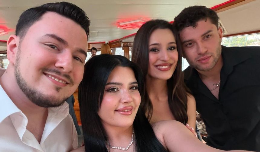 Metin Can Akdeniz ve Sevgilisi Su Yıldız, Pelin Aden'in Nikah Sonrası Partisine Katıldı