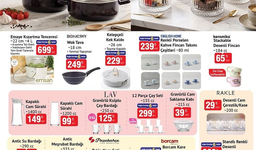 BİM Raflarında Mutfak Alışverişi Başlıyor: Tencere ve Ev Ürünleri Dikkat Çekiyor